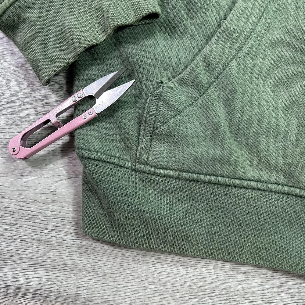 Burton Hoodie Mens Small Green Full Zip Kangaroo Pocket‎ Snowboard Sweatshirt